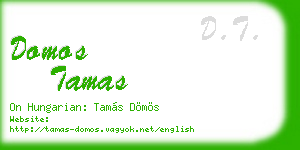 domos tamas business card