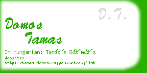 domos tamas business card